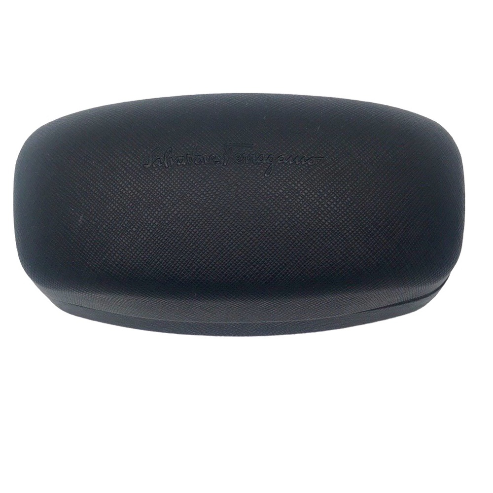 Salvatore Ferragamo Black Oversized Sunglasses Hard Case